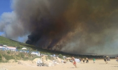 حريق مهول يأتي على غابة مجاورة لقُصور أمراء الخليج بطنجة